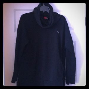 Black Puma Cowl Neck Sweatshirt